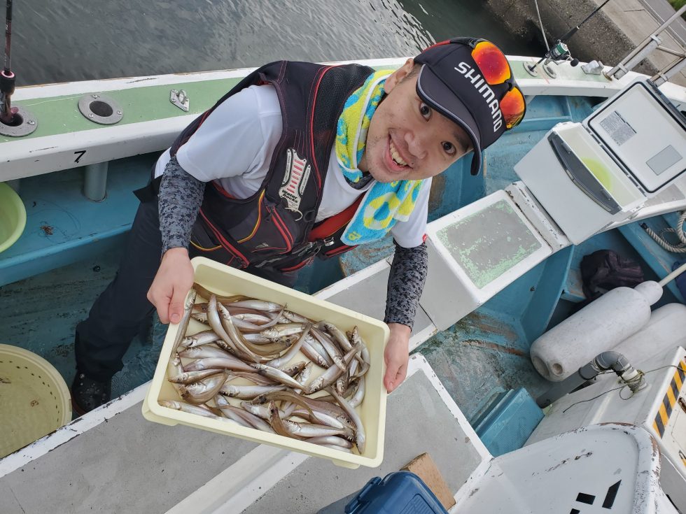 午後便キス釣り入れ食い状態!3時間で55匹!