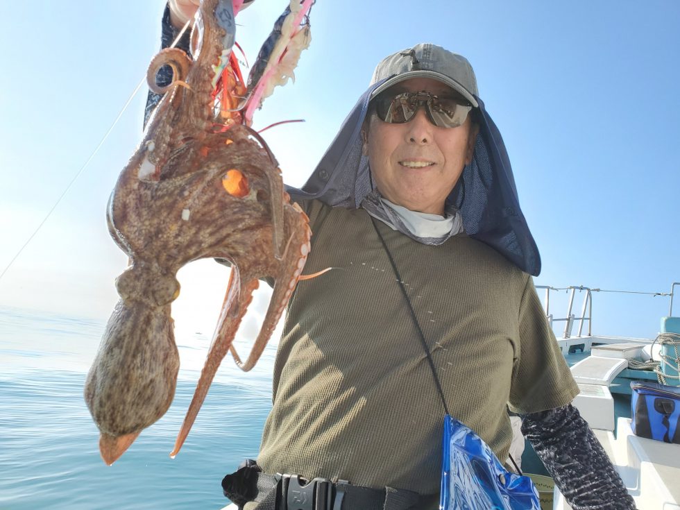 自分の選んだエギで釣ったタコは感激ですね