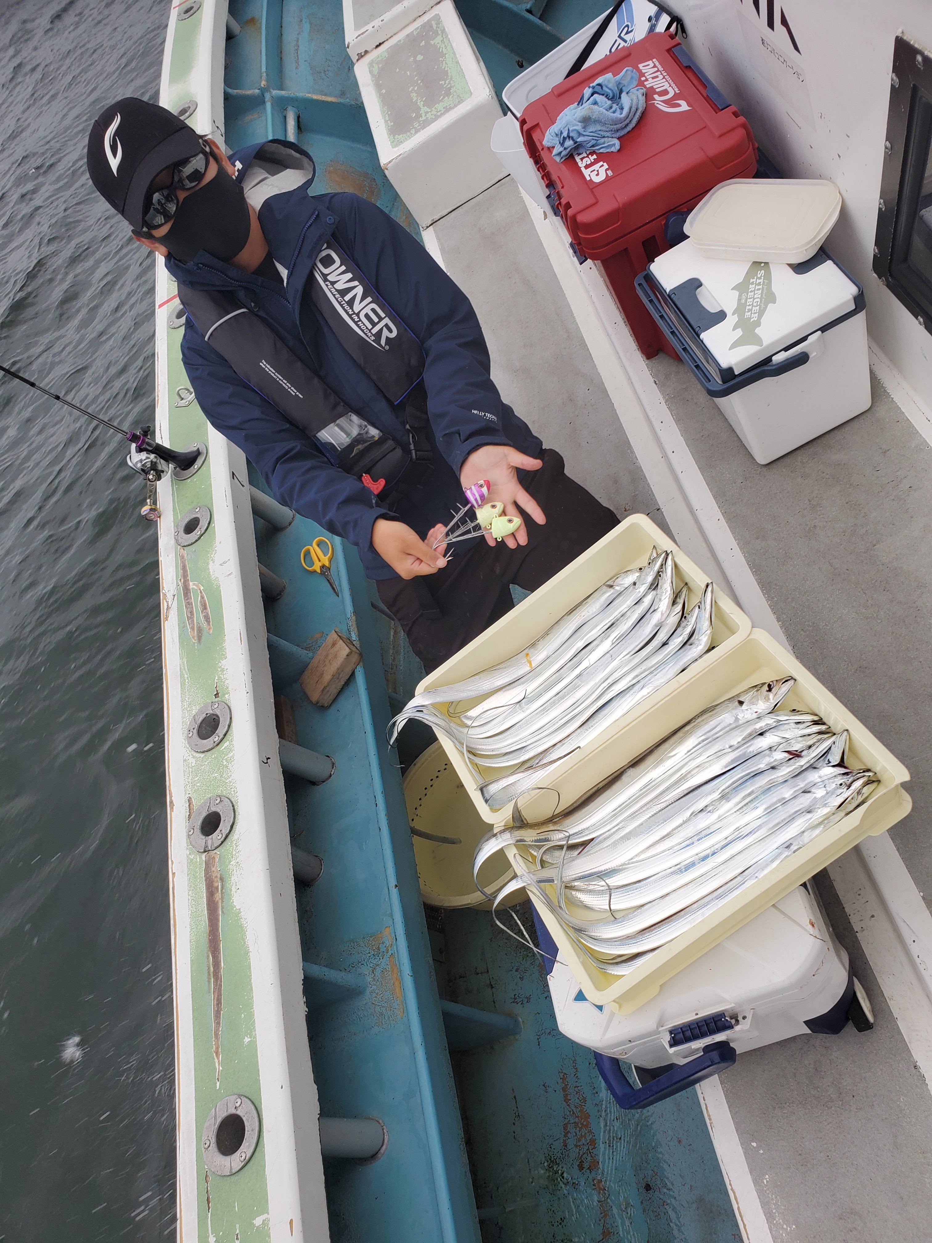 オーナーばり今永さん午後便にもご乗船!タフですね~。しかも昼からも釣りまくり