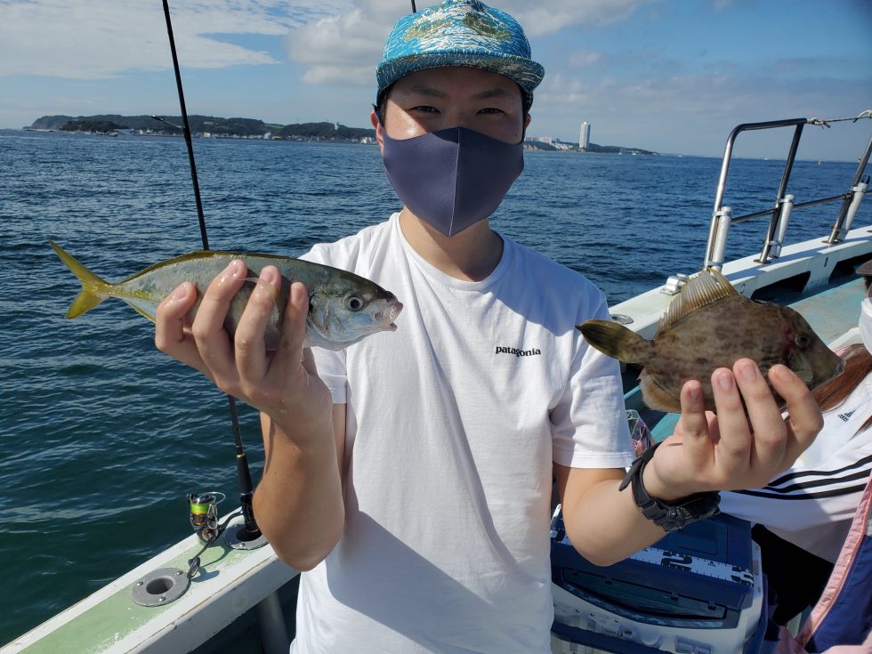 シマアジ、カワハギ!活きウタセエビで多彩な釣果!