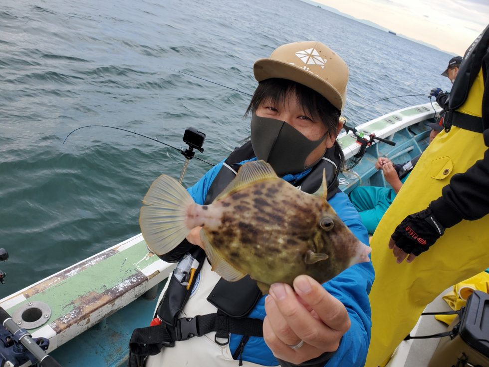 イシグロさんカワハギもおてのもの!