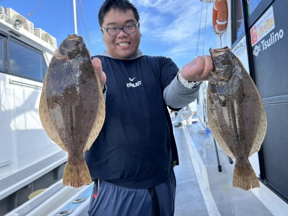 イワシ泳がせ、肉厚ヒラメ！