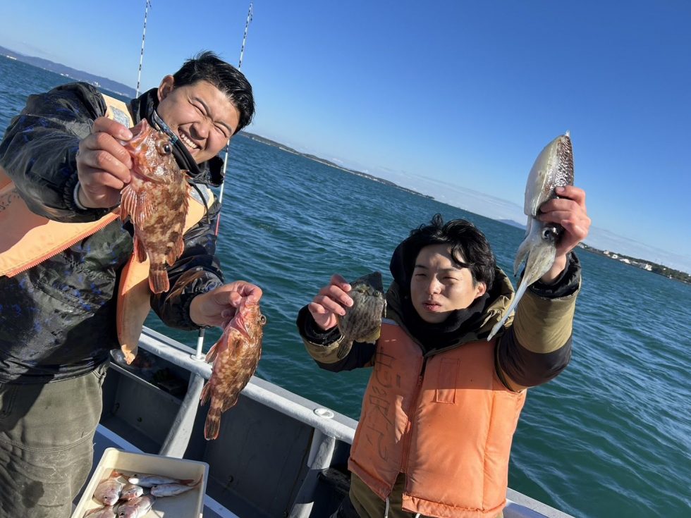 ジャンボカサゴ！コウイカまで！何でも来いでしたね。