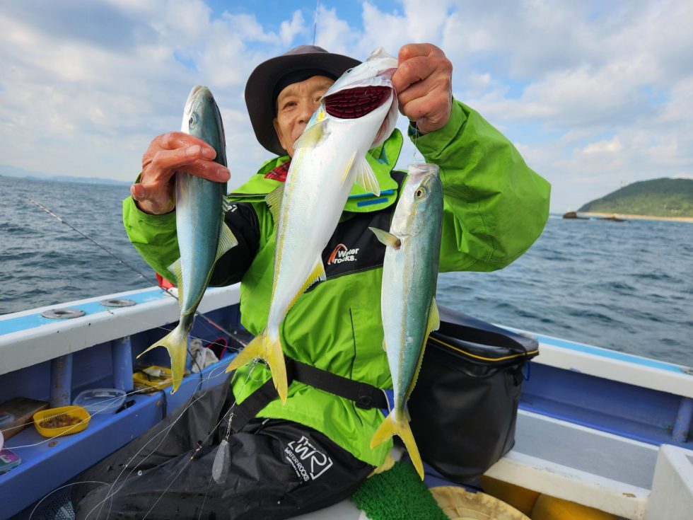 ハマチ３連！重かったですね