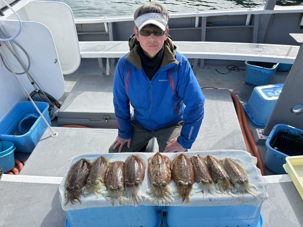 肉厚コウイカ爆乗りー！