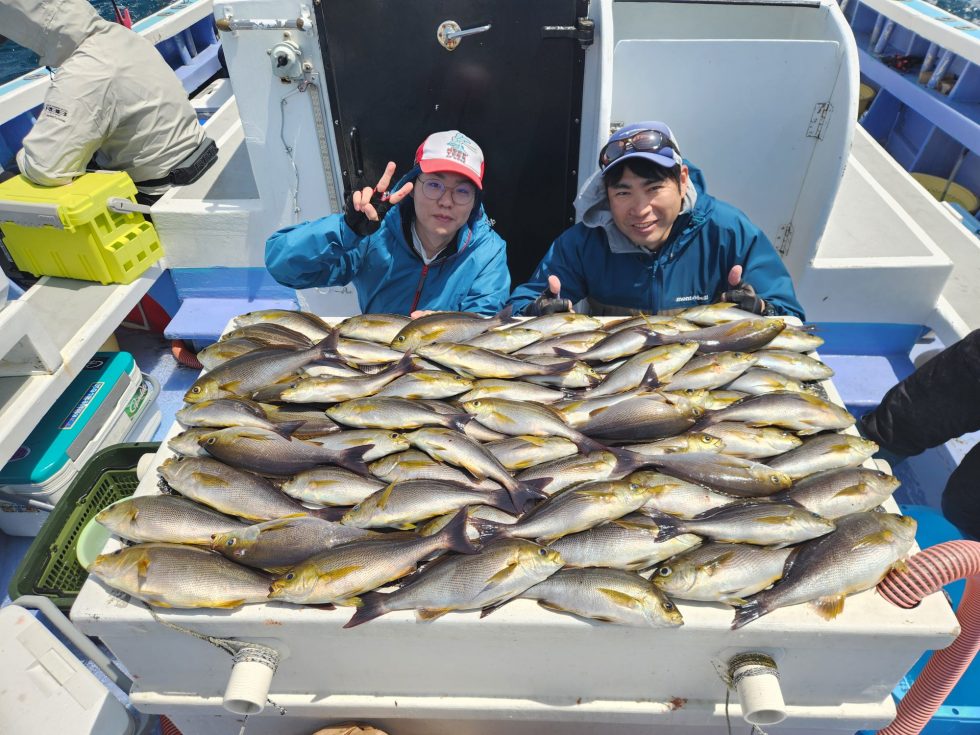大山沖イサキ釣り出船!荒食い!
