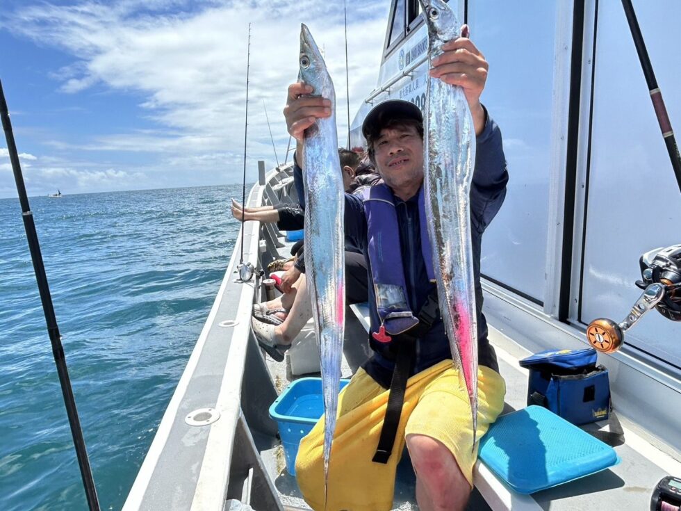 一気盛り上がりそうです！当船はテンヤ専門、テンヤ50号統一で出船中！