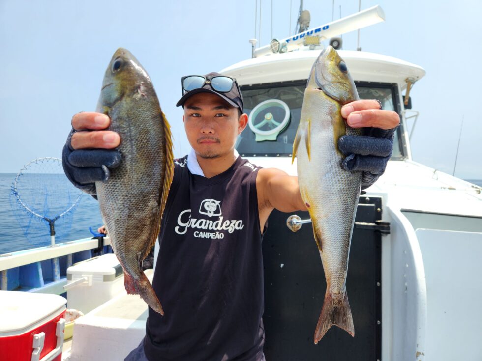 大山沖ジャンボイサキ狙いで釣行です!