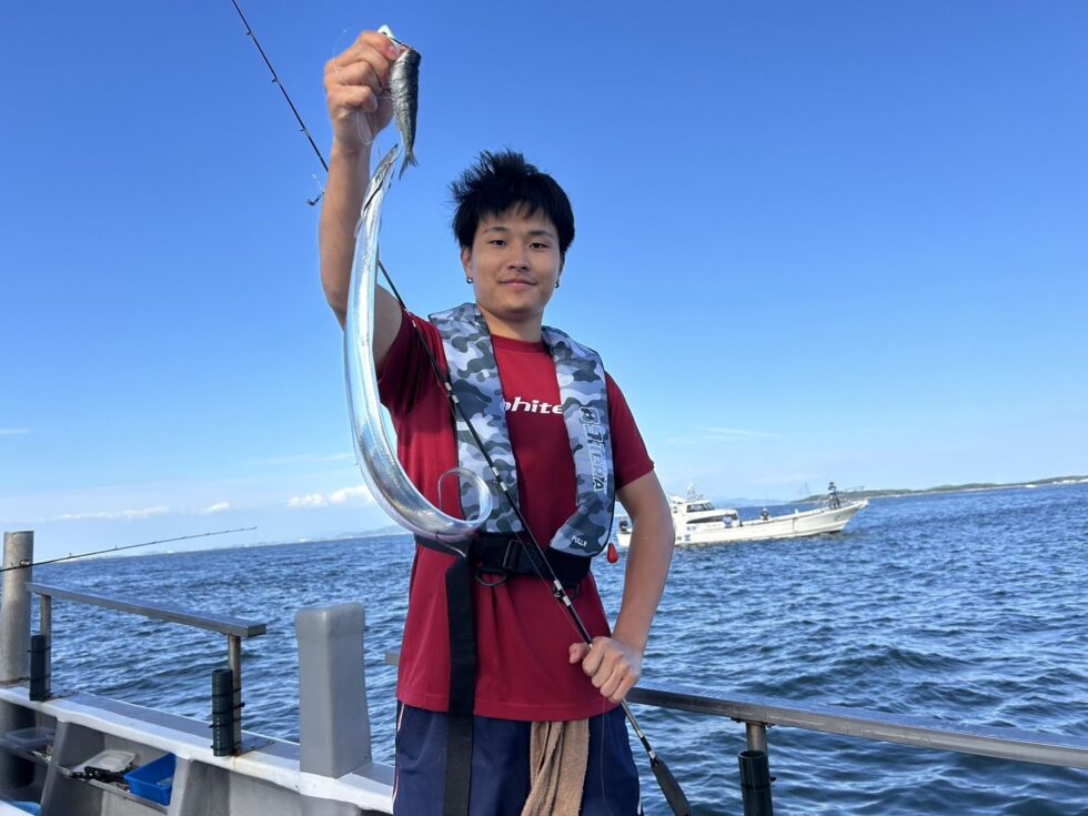 午後ショート便タチウオ出船!テンヤで!