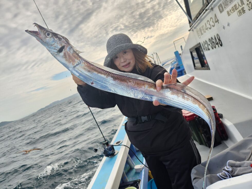 朝便、テンヤタチウオ大チャンス到来!急げ!
