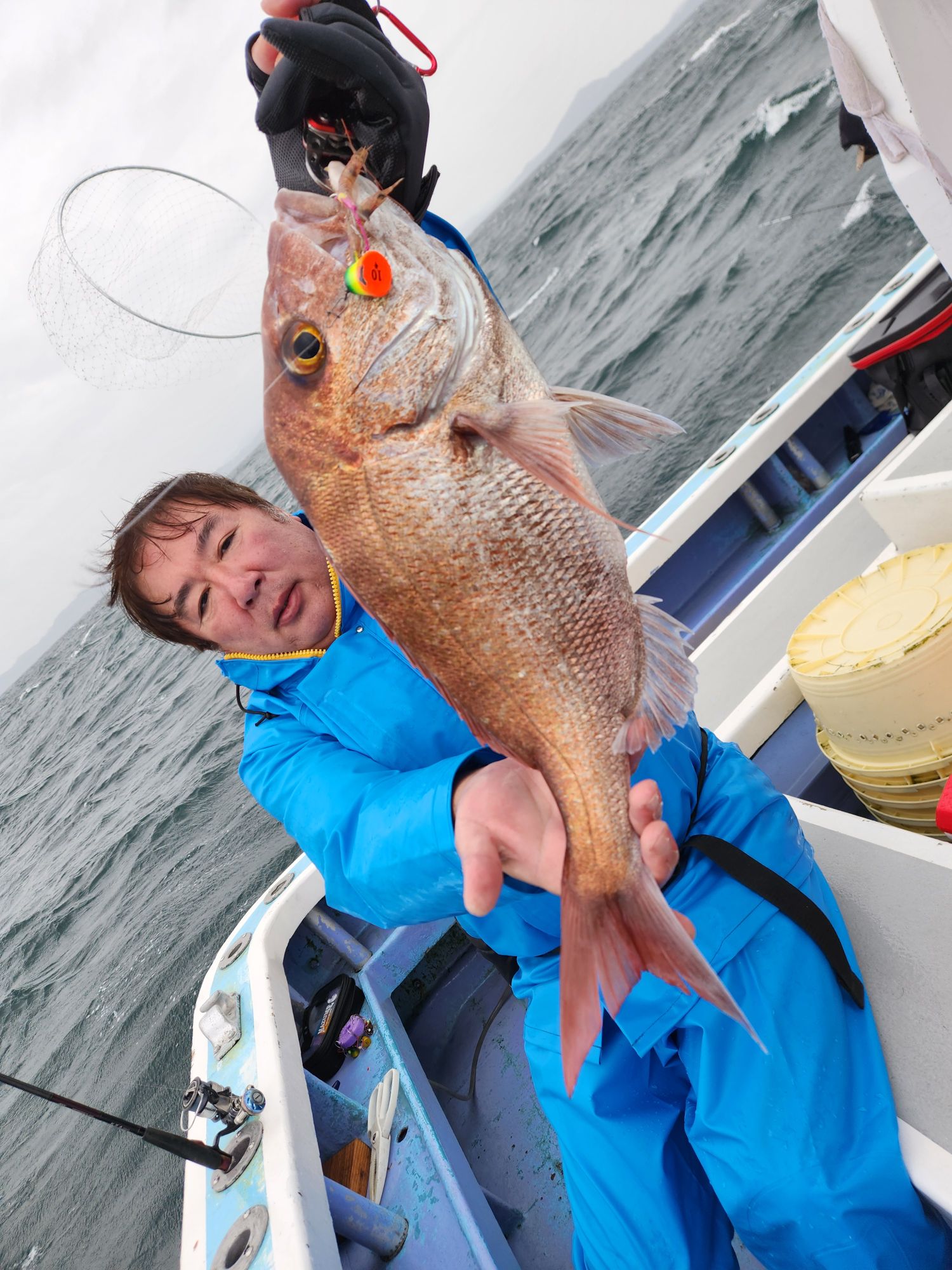 一つテンヤ真鯛釣り!朝イチいきなり真鯛50㎝!