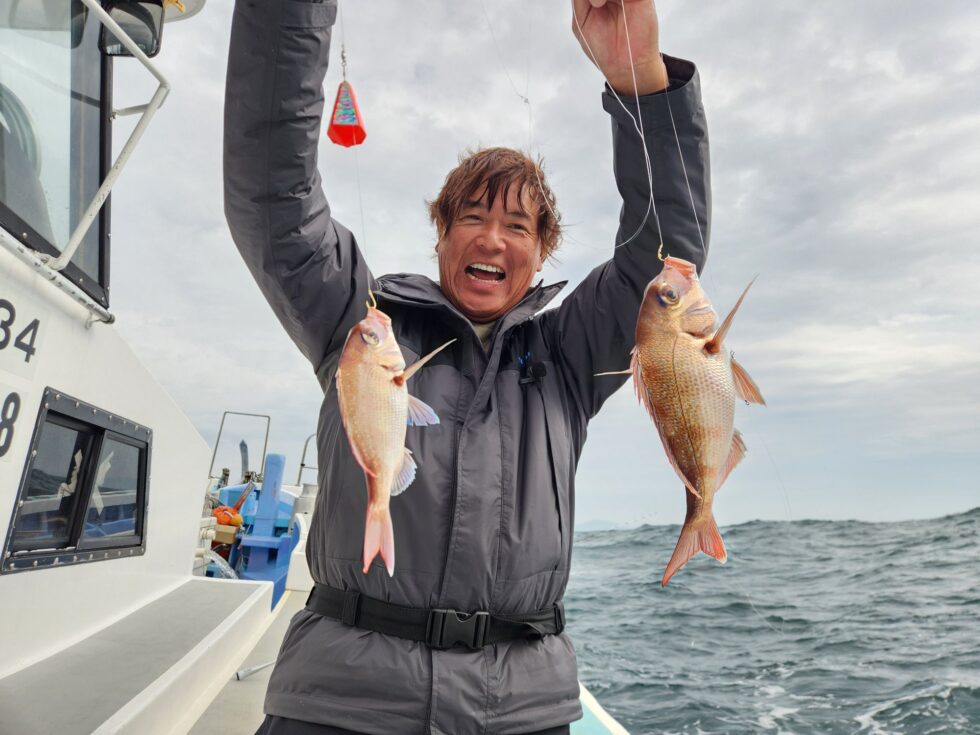 新太郎さん昨日の一つテンヤに続きウタセ五目釣りもお見事でした！