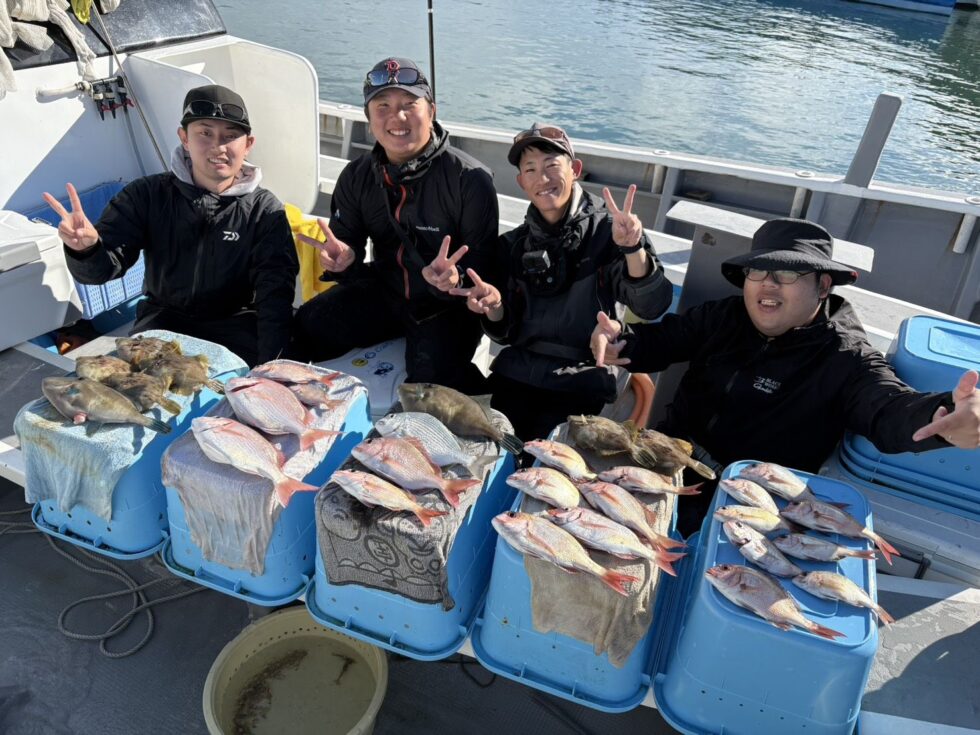 一つテンヤ真鯛出船!フィッシング遊さんら好調!