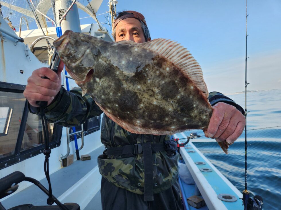 イワシ泳がせ船!肉厚ヒラメ!