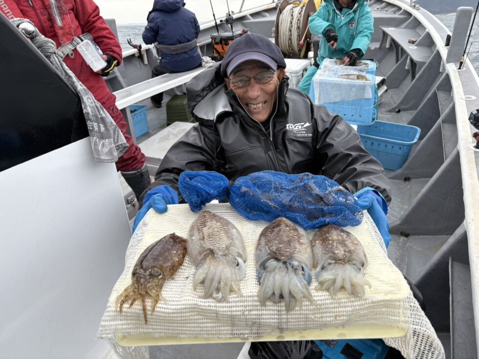 コウイカ、タコで爆釣ー！