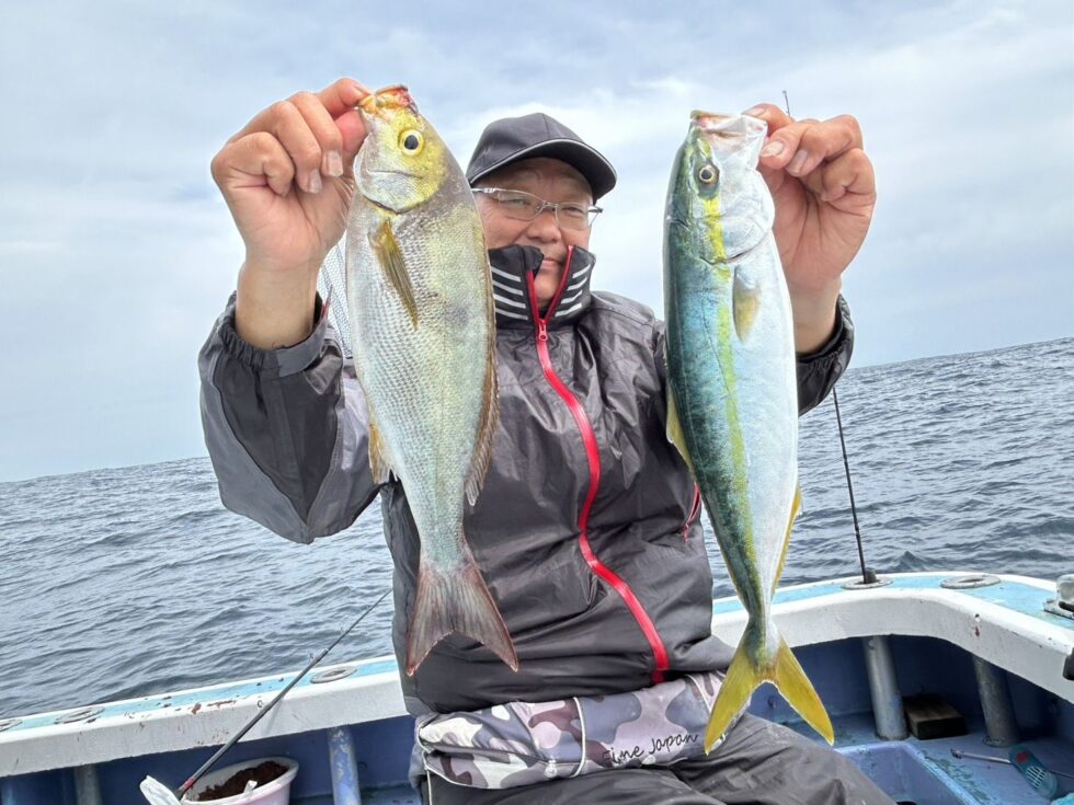 大山沖イサキ釣り、一つテンヤ真鯛釣り、ウタセ五目釣り、予約受付中！