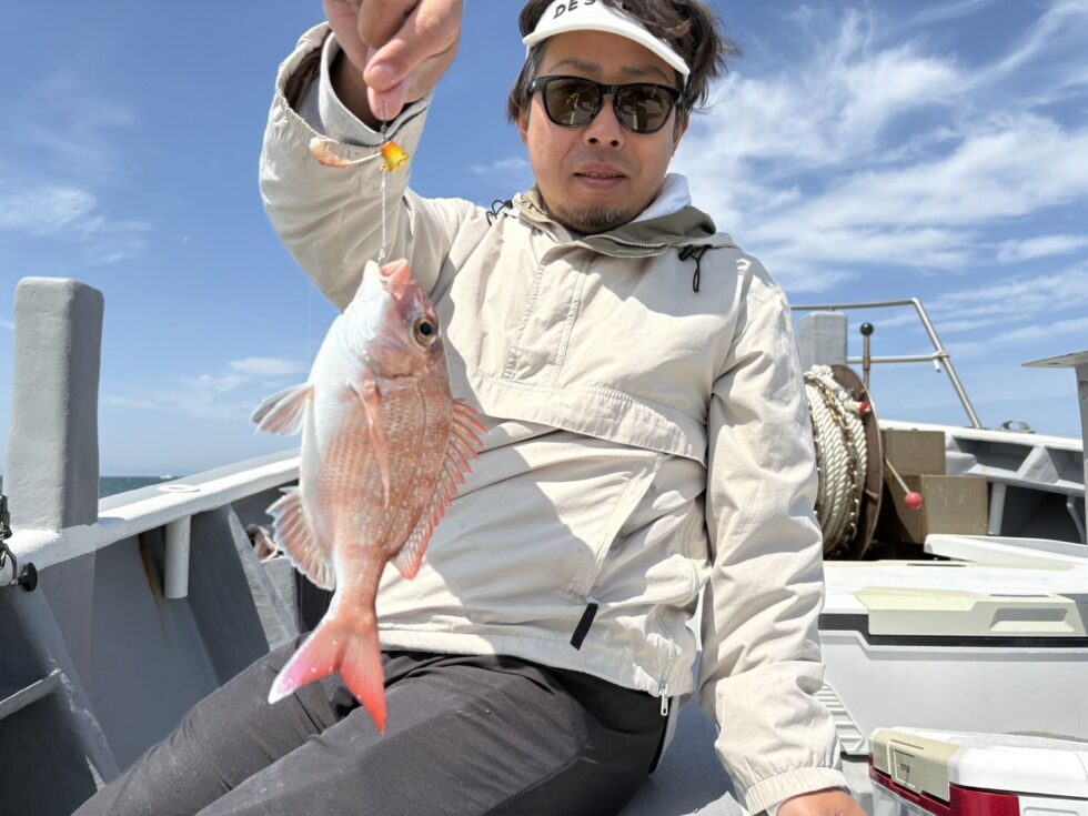 一つテンヤ真鯛釣り出船!
