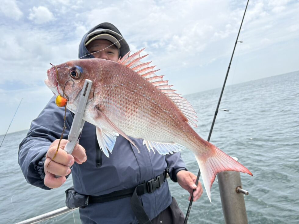 一つテンヤ真鯛絶好調ー！