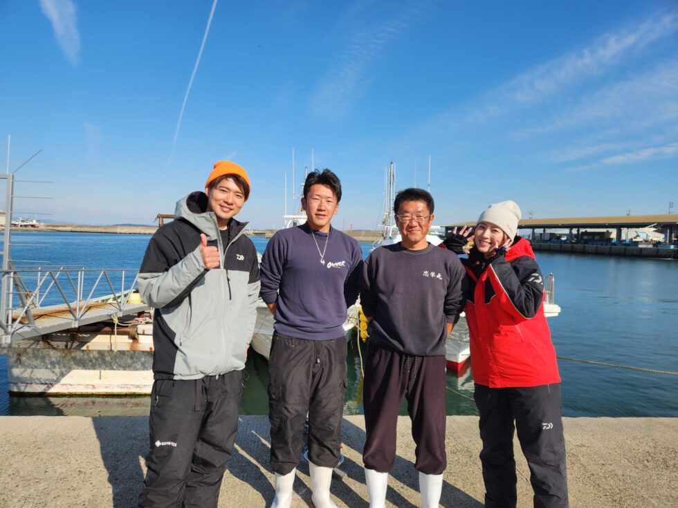 ボイメン辻本達規さん、元SKE松井珠理奈さんがウタセ五目釣りに遊びに来てくれました。
