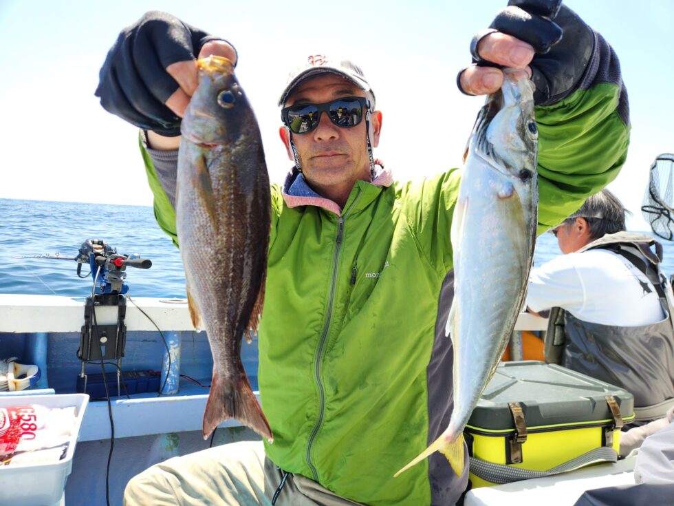 大山沖イサキ、マアジ好釣果！