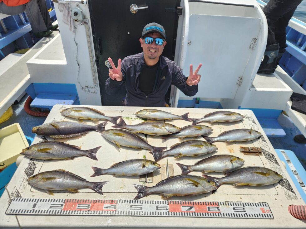 大山沖イサキ好調ー！