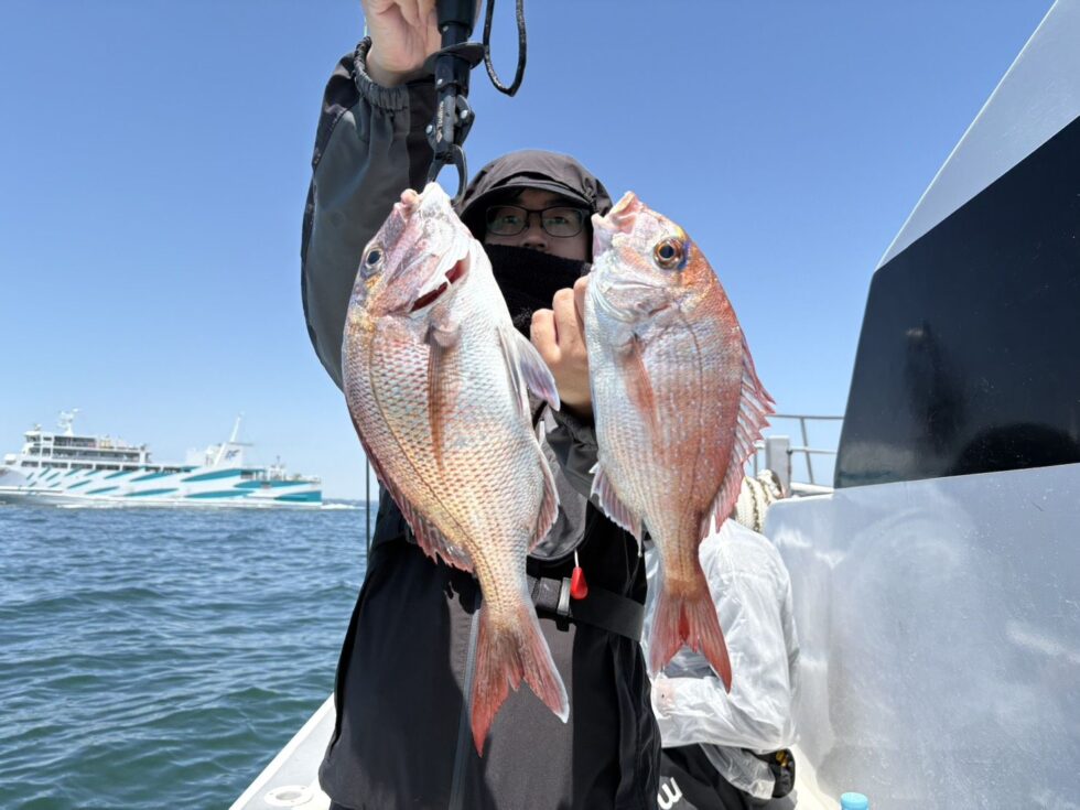 伊勢湾一つテンヤ真鯛！こちらも大人気コースです！