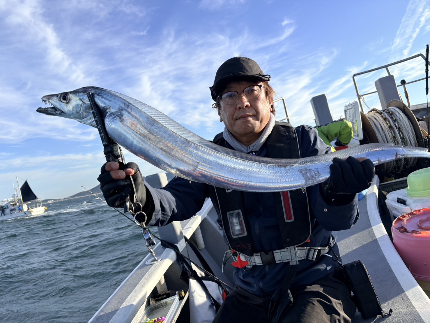 テンヤタチウオ専門で大型狙い！最大124㎝！